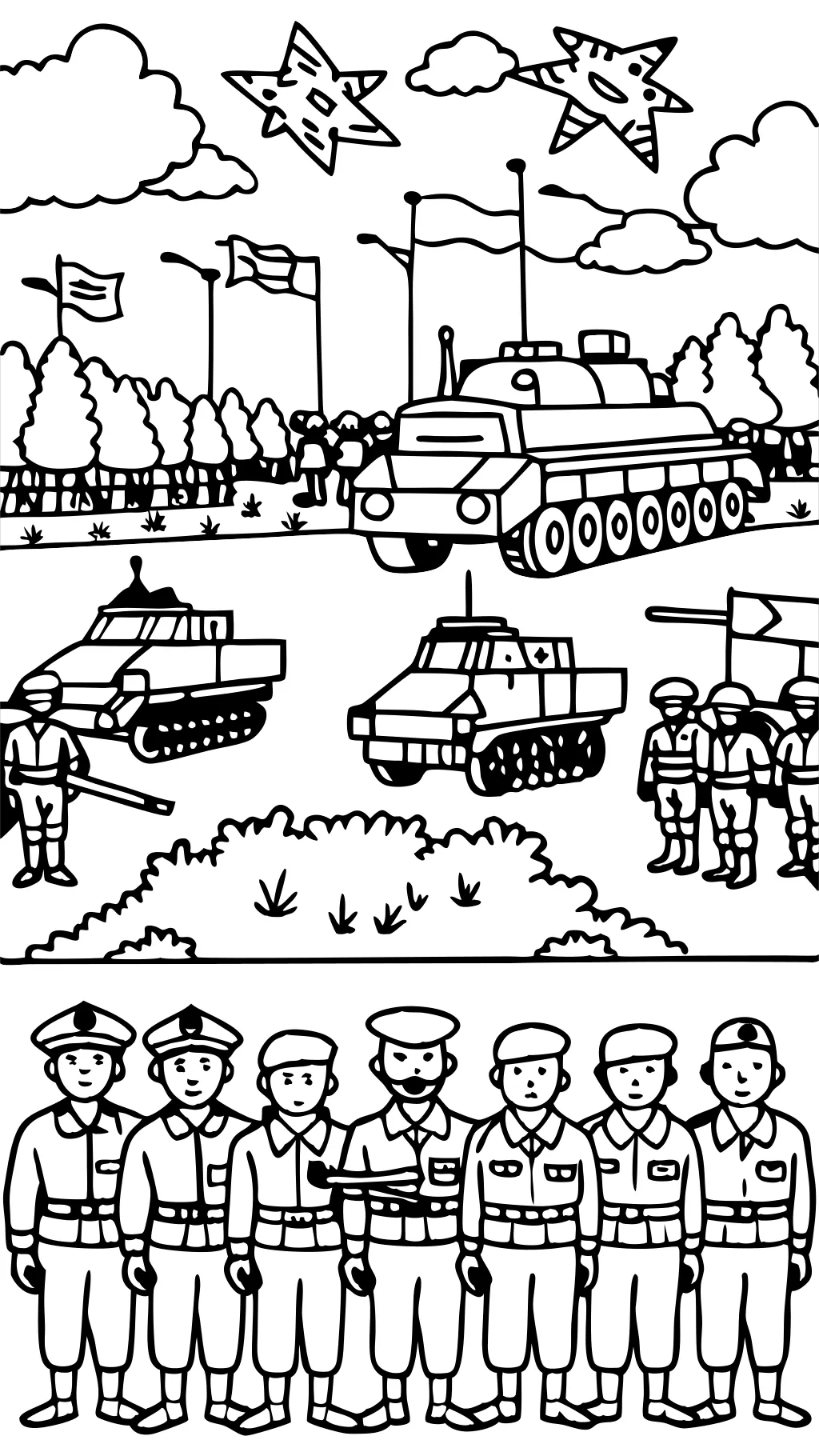 coloriage de l’armée soldat